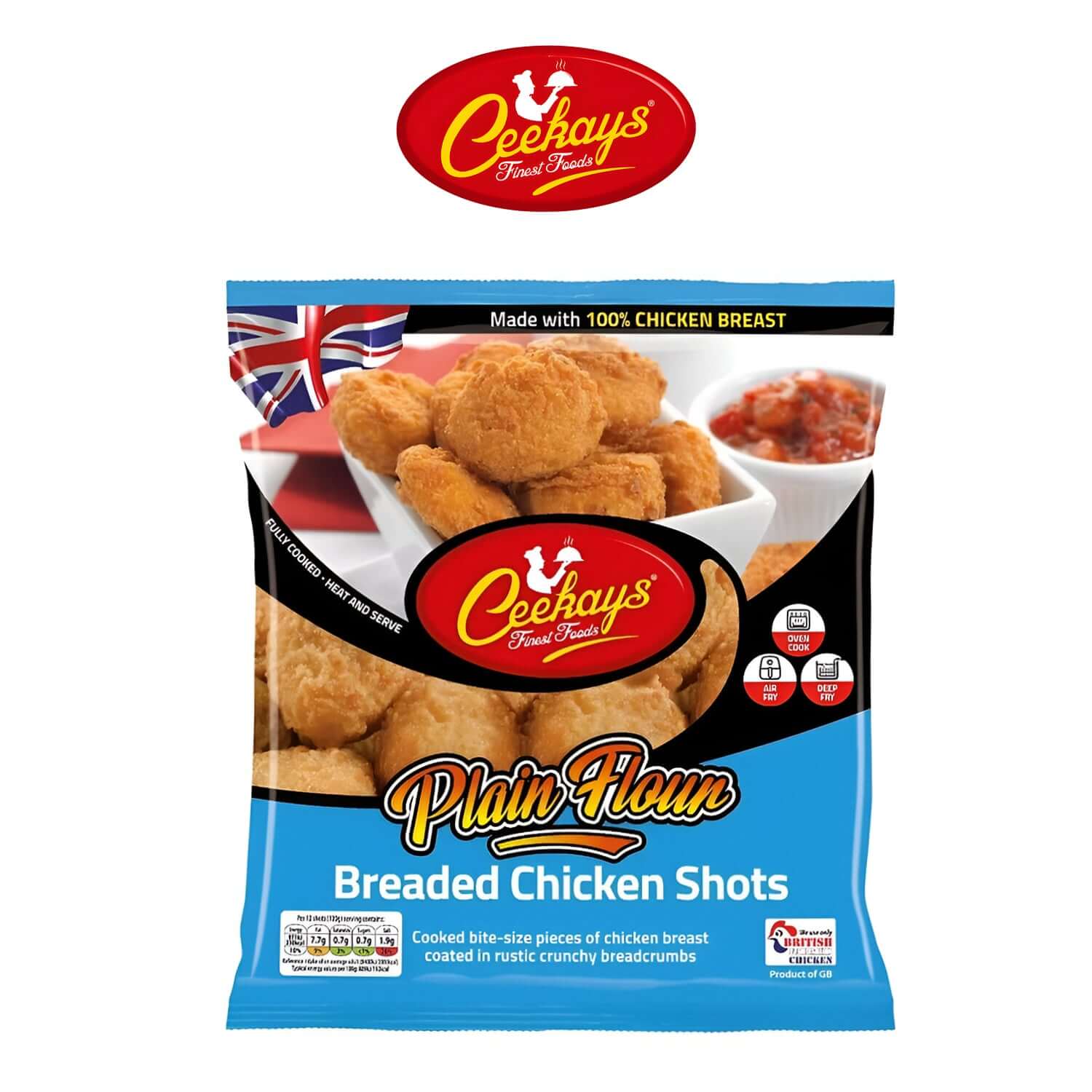Halal BBQ Plain Flour Breaded Chicken Shots - - Ceekay