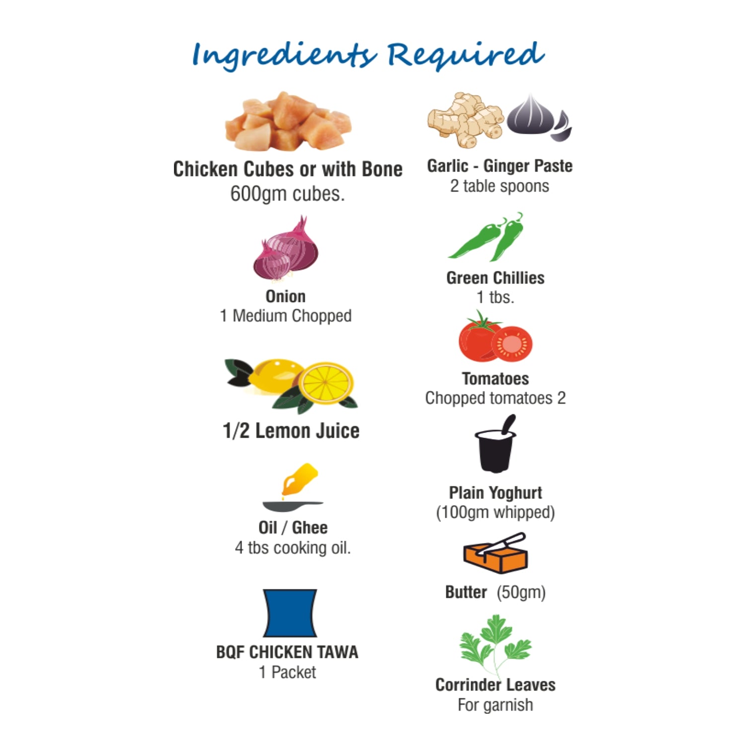 BQF Chicken Tawa Masala