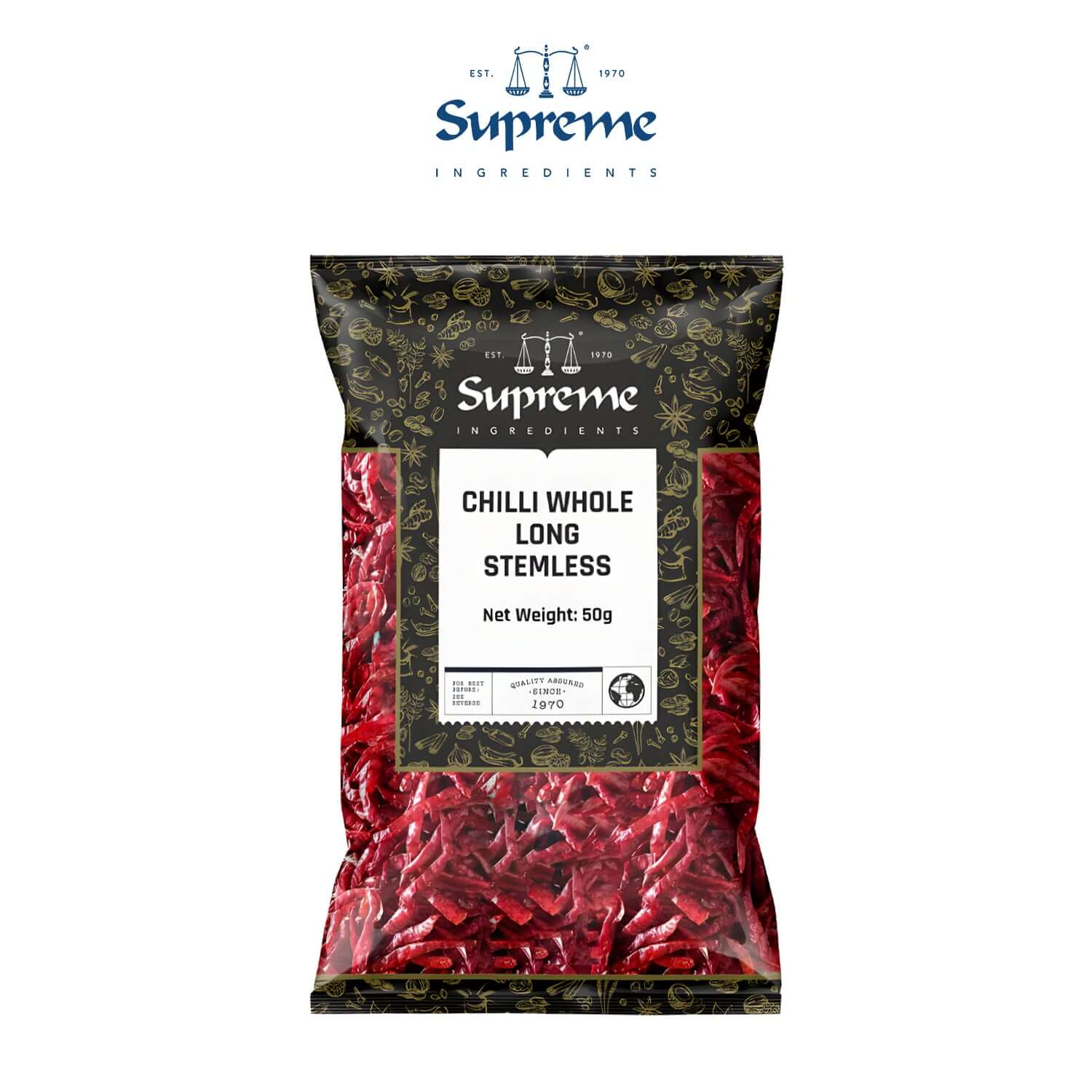 Chilli-Whole-Long-Stemless 50g
