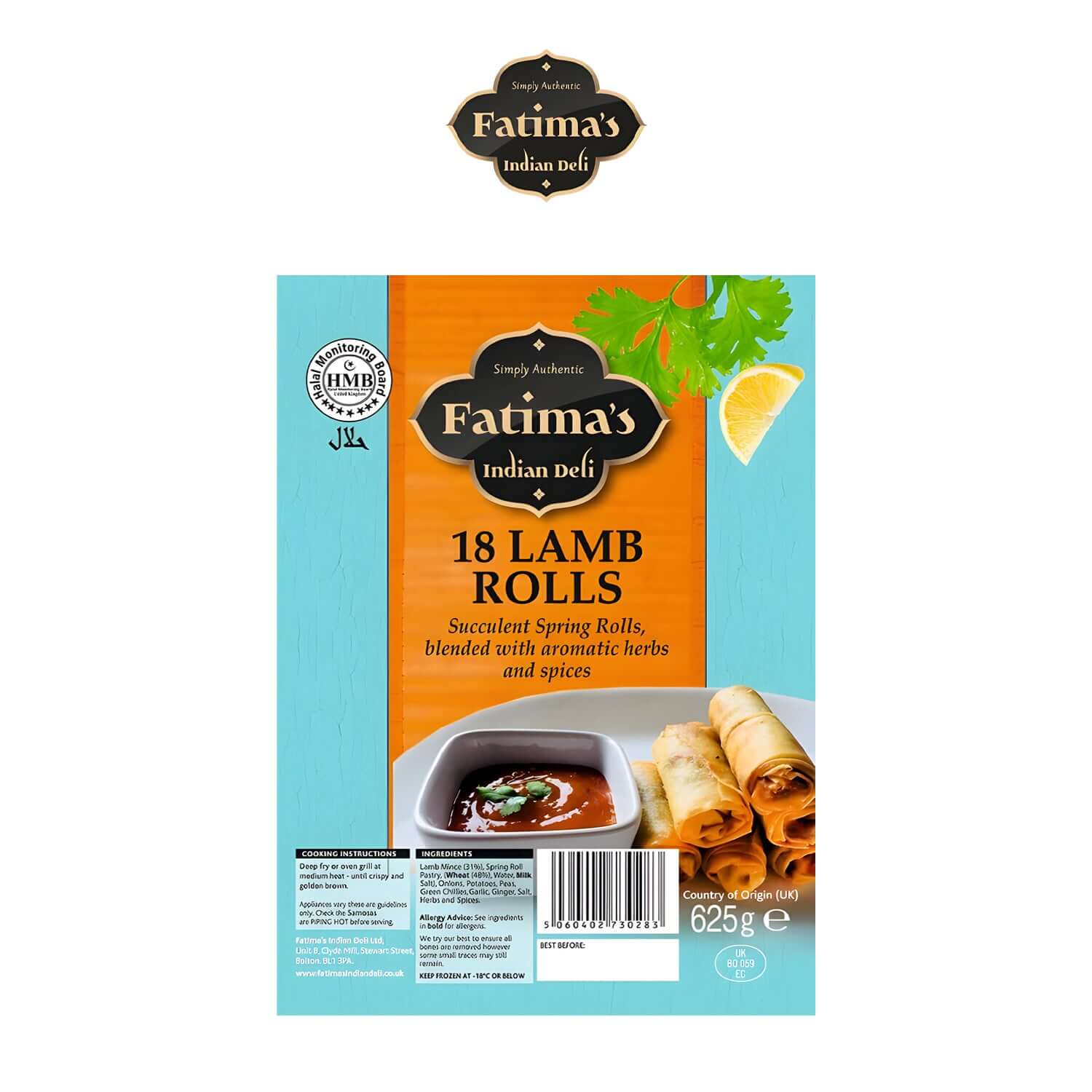 Fatima's Indian Deli Lamb Spring Rolls 18s