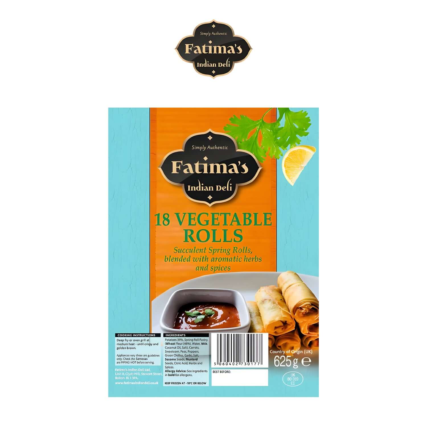 Fatima's Indian Deli Vegetable Rolls 18s