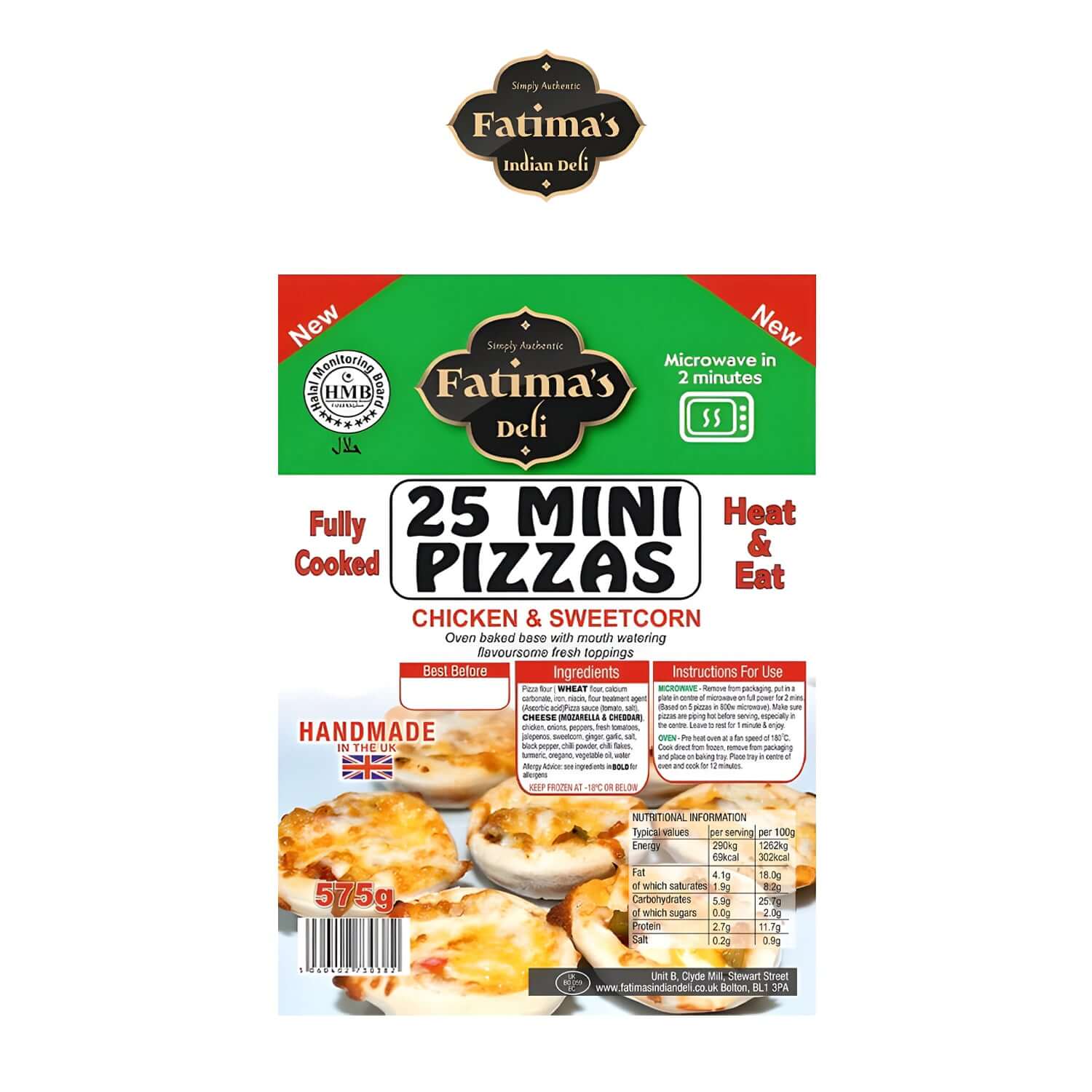 Fatima's Indian Deli Mini Pizzas 25 Pack