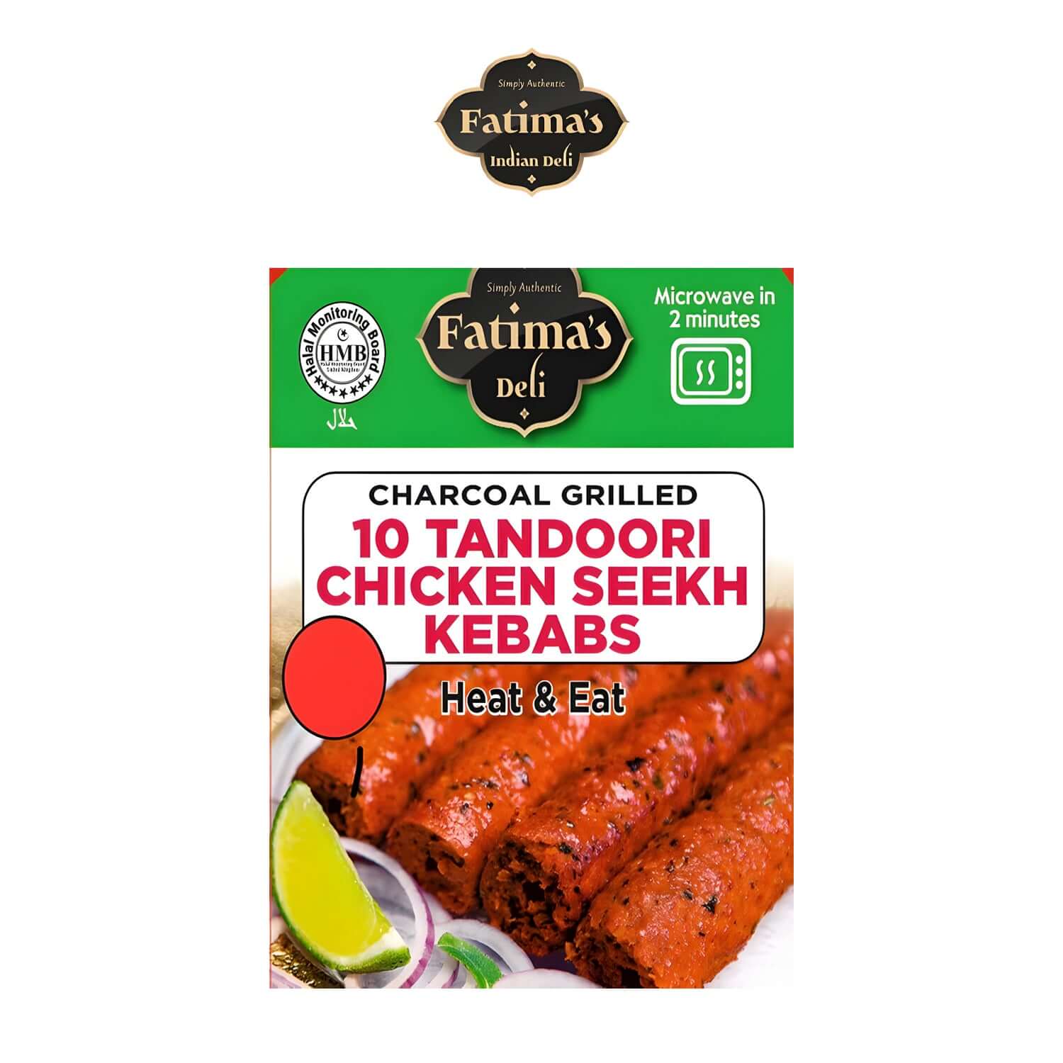 Fatima's Indian Deli 10 Tandoori Chicken Seekh Kebabs