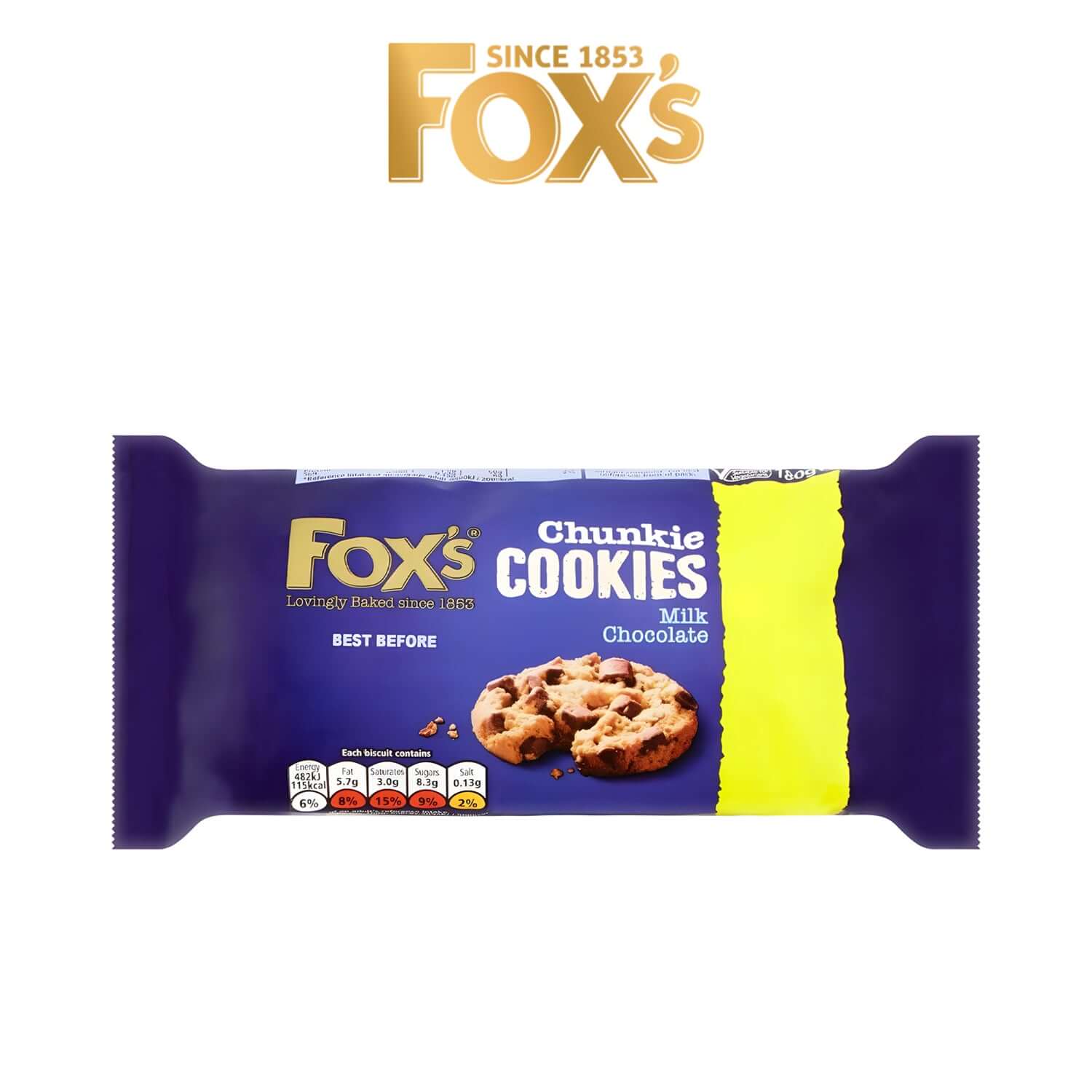 Fox's Chunkie Cookies Milk Chocolate - Fox's