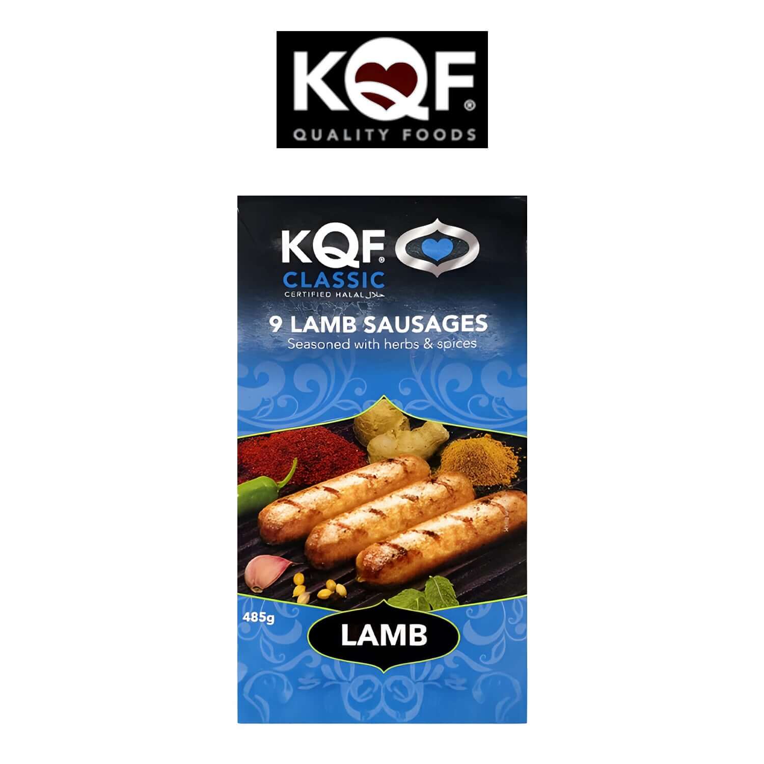 KQF Classic 9 Lamb Sausages with herbs Spice - Halal