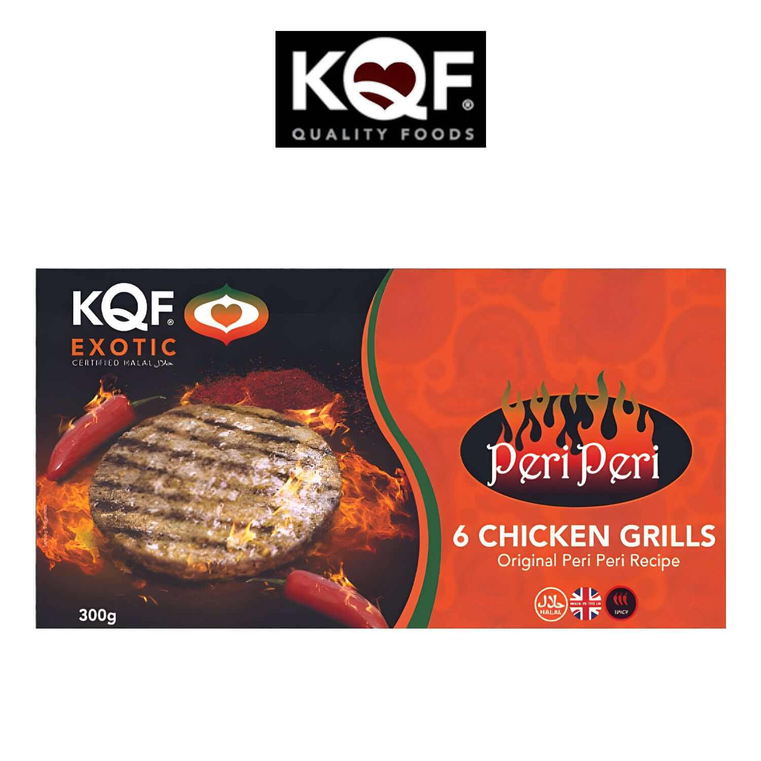 KQF Peri Chicken 6 Burger - Halal