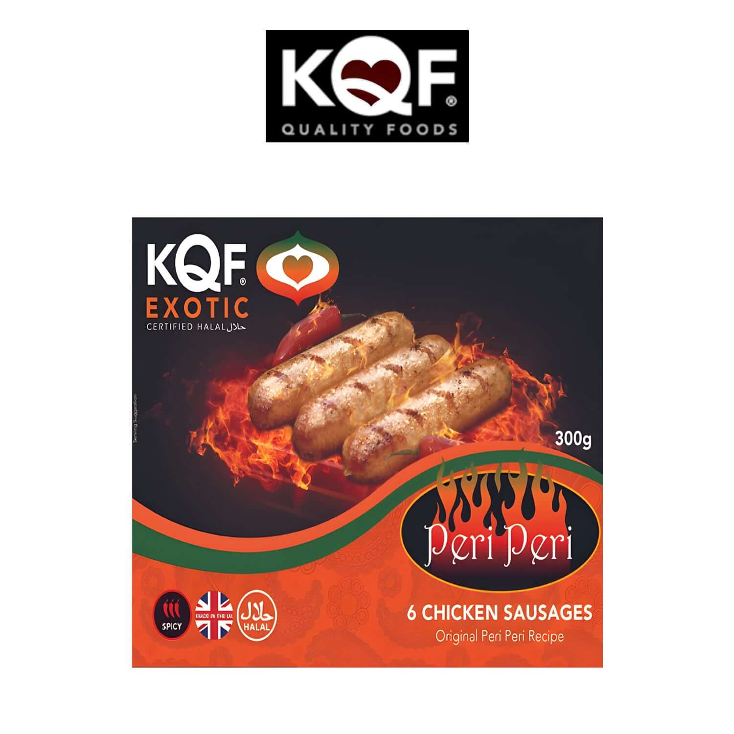 KQF Peri Chicken 6 Sausage - Halal