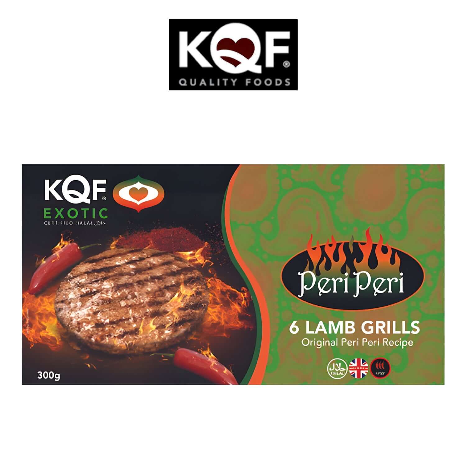 KQF Peri Lamb 6 Burger - Halal