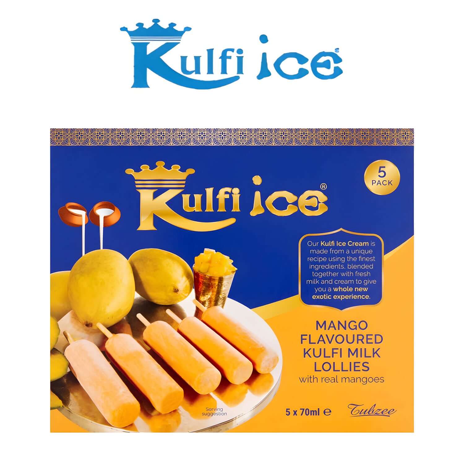 Kulfi Ice Mango Flavoured Kulfi Milk Lollies - Kulfi