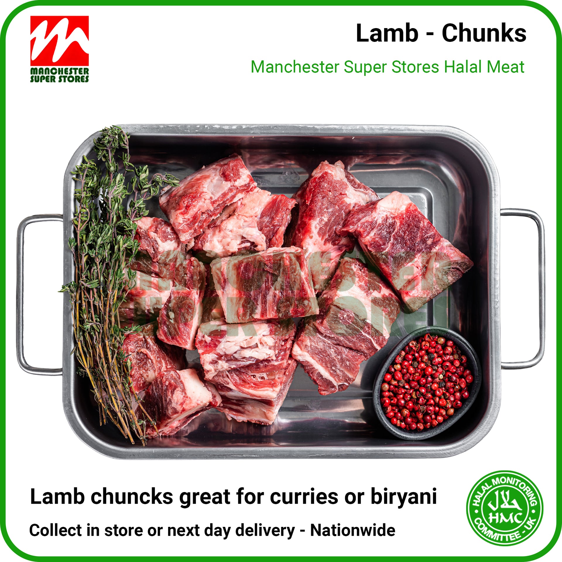 Lamb Boneless Chunks - HMC Halal Meat