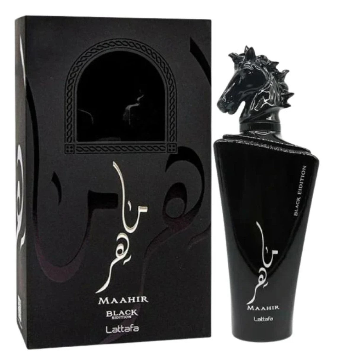 Lattafa Maahir Black Edition Eau de Parfum Spray for Everyone 3.4 Oz 100ml