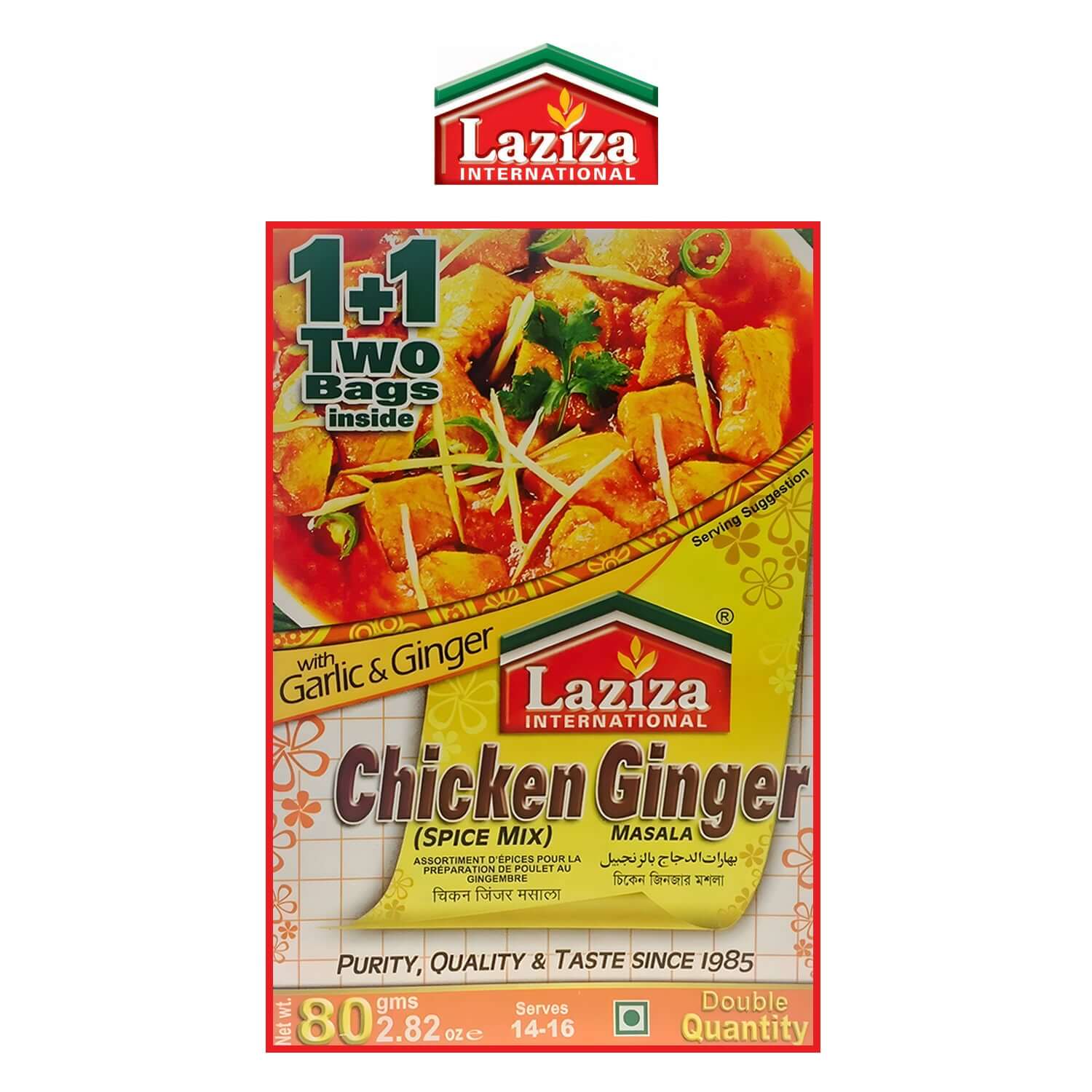 Laziza Chicken Ginger Spice Mix Masala 80g - Laziza