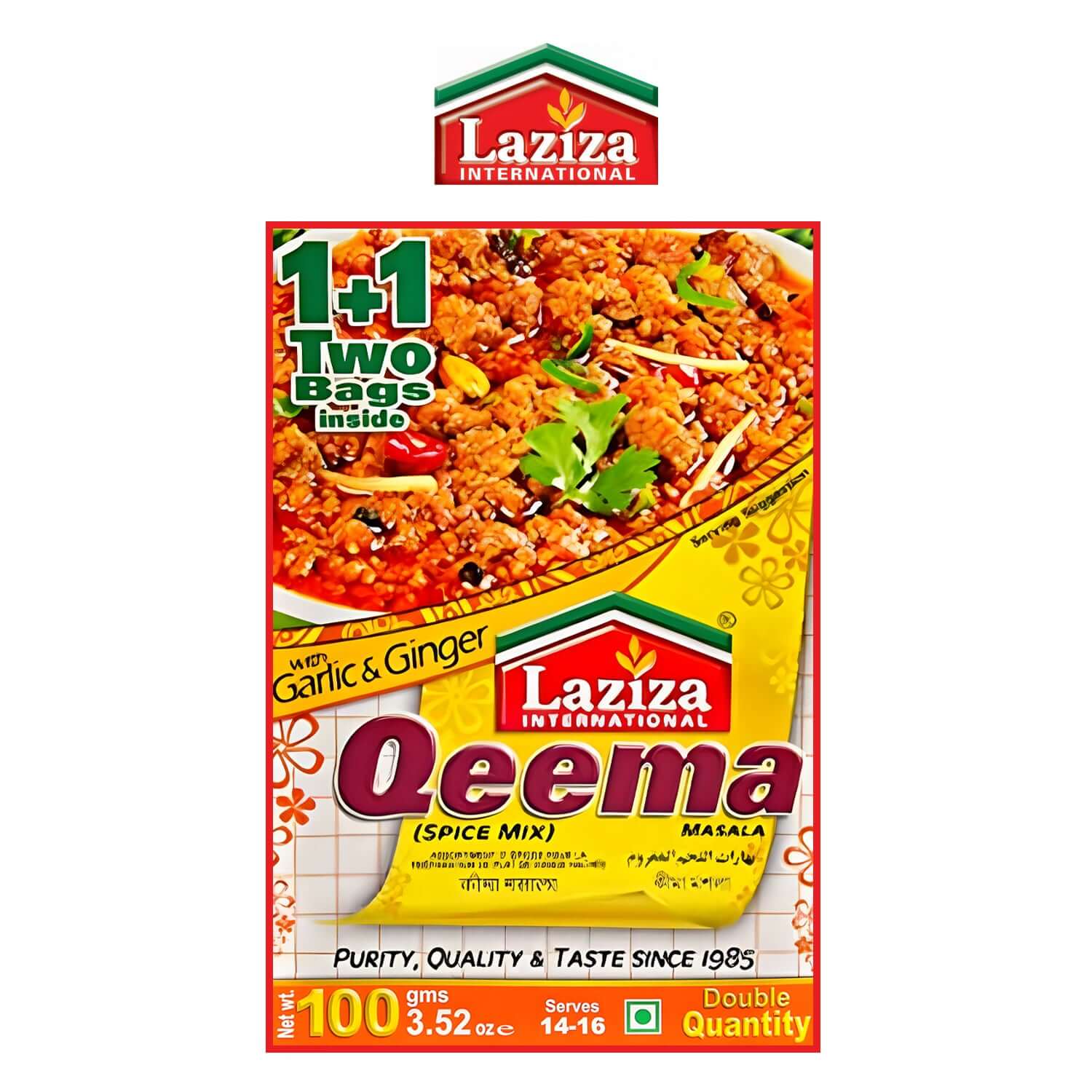 Laziza Qeema Garlic And Ginger Masala Mix 100g - Laziza