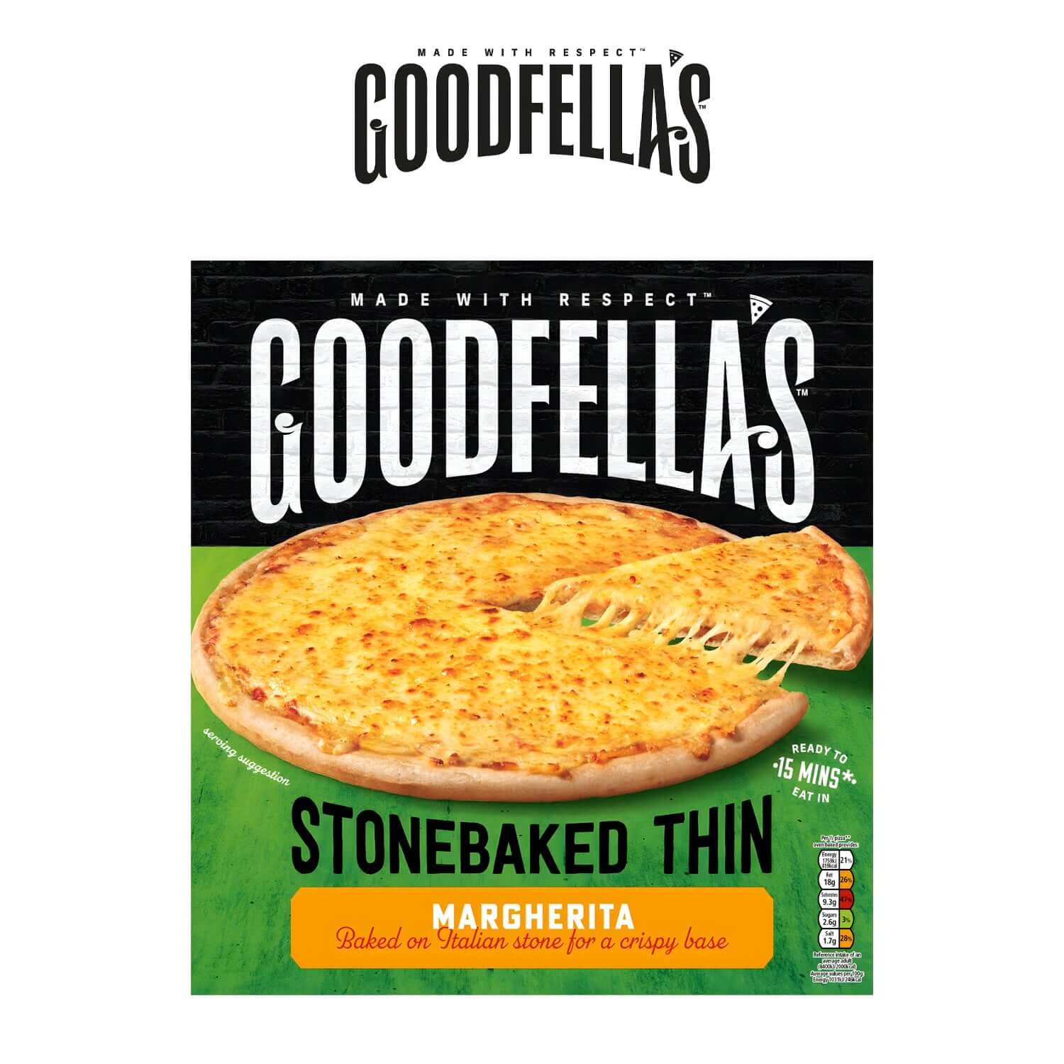 Goodfella's Stonebaked Thin Crust Margherita Pizza