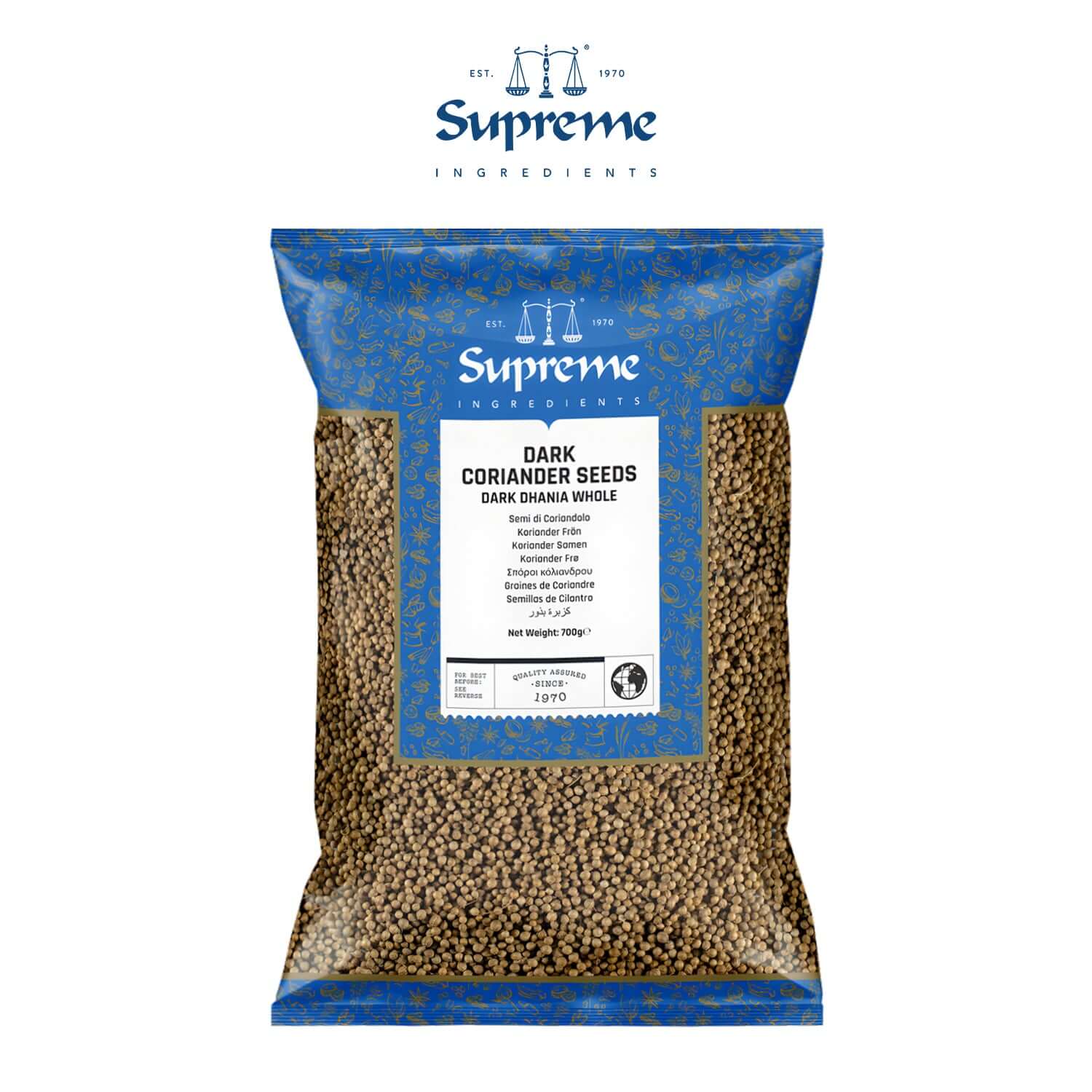 Supreme Whole Dark Dhania Coriander Seeds 700g