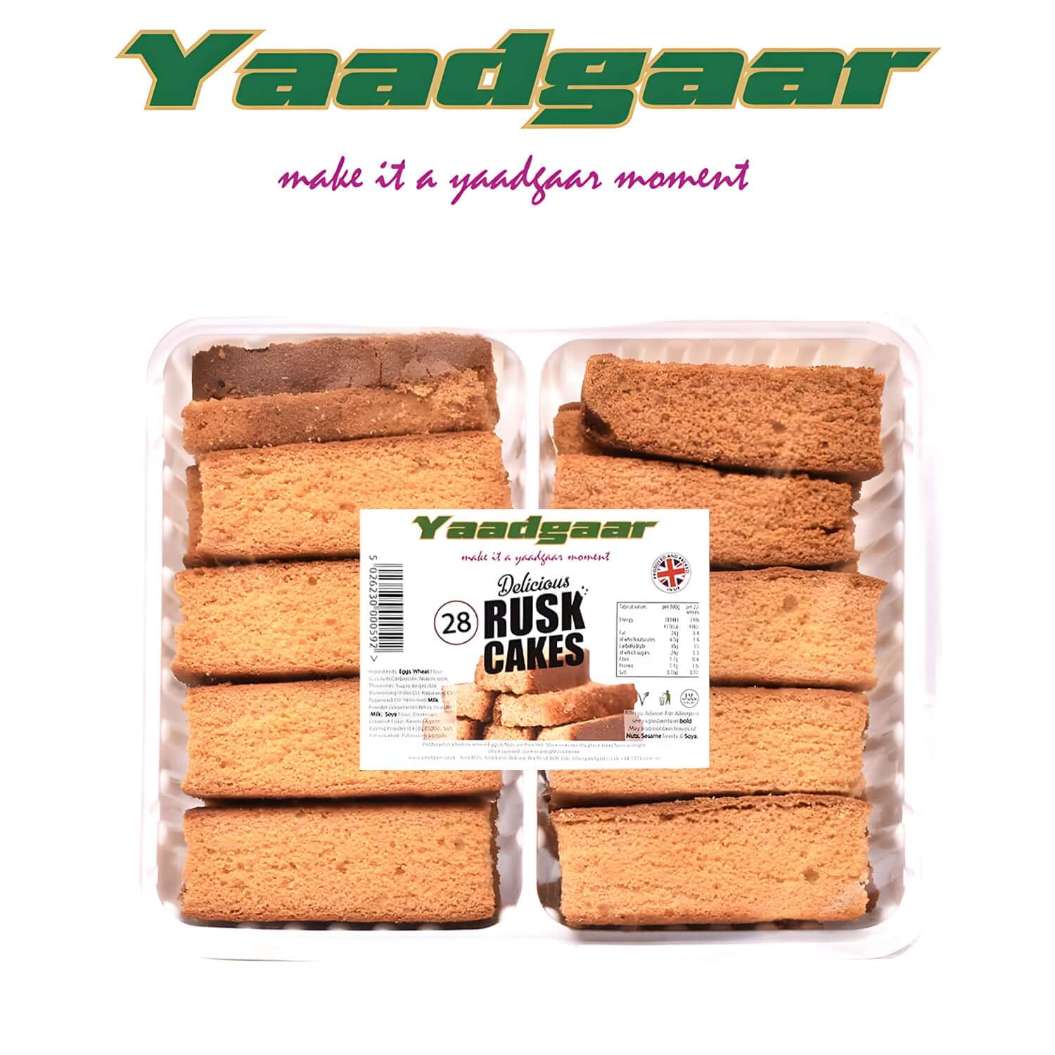 Yaadgaar Rusk Cakes (28 Pieces) - Yaadgaar
