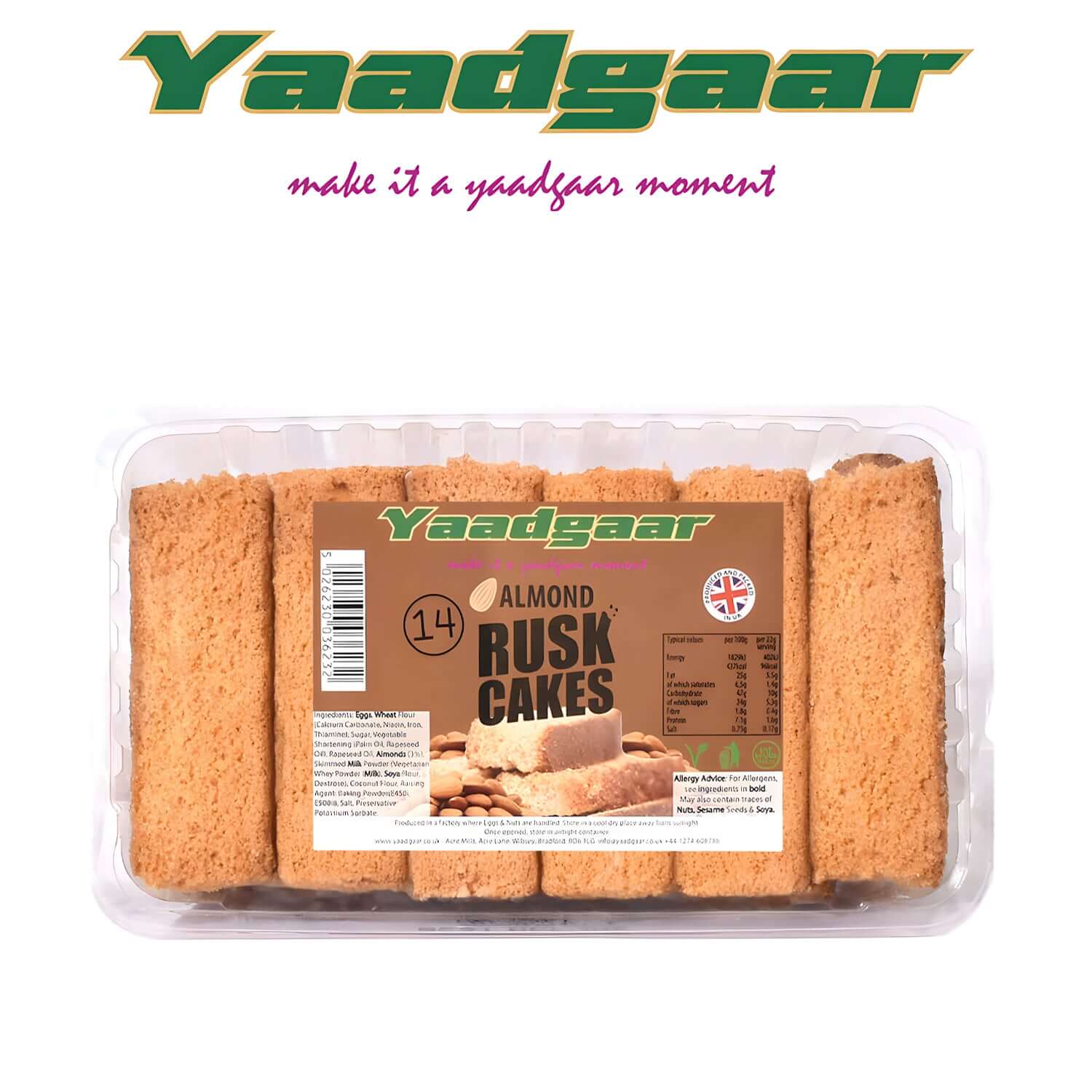 Yaadgaar Almond Rusk Cakes (14 pcs)